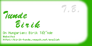 tunde birik business card